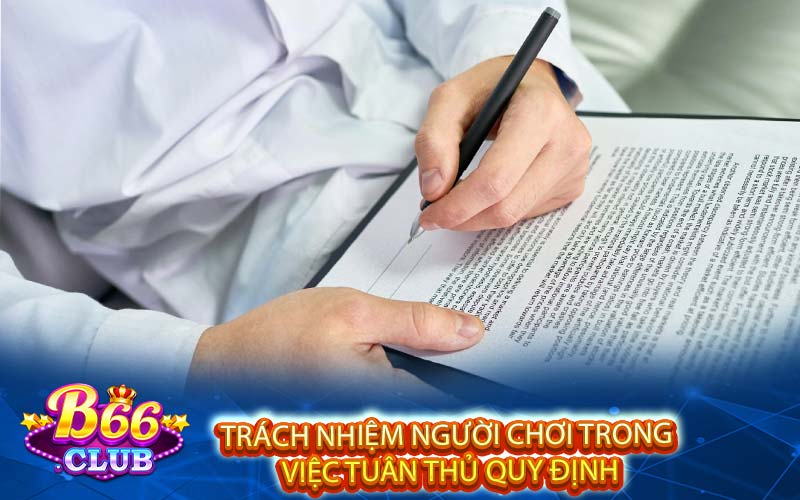 Trách nhiệm người chơi trong việc tuân thủ quy định